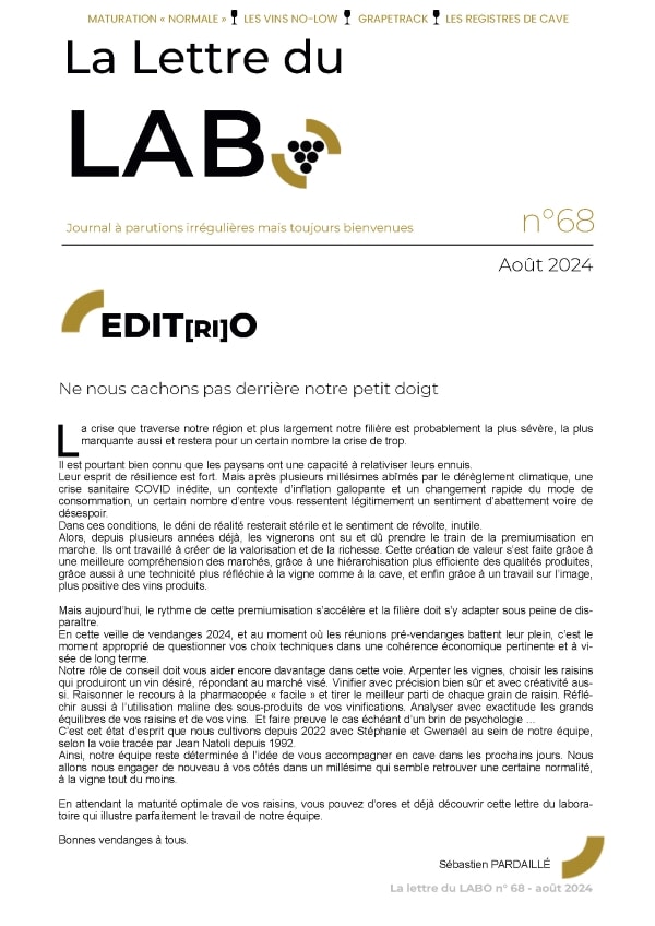 La lettre du Labo n°68 - Aout 2024